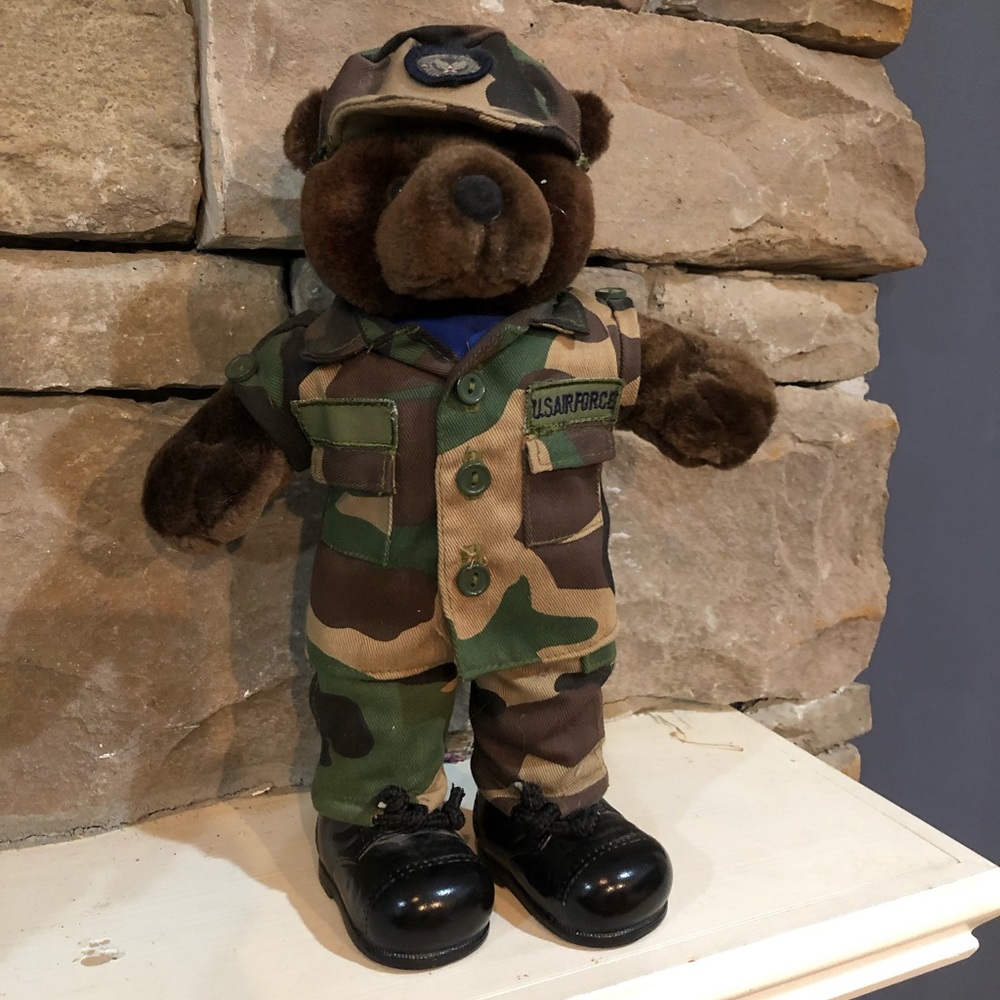 Vintage Bear forces of America Air Force plush teddy bear camouflage